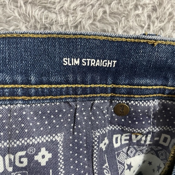 Devil-Dog Jeans‎ Mens Size 34x34 Slim Straight Leg Medium Wash Blue Denim - Picture 3 of 9